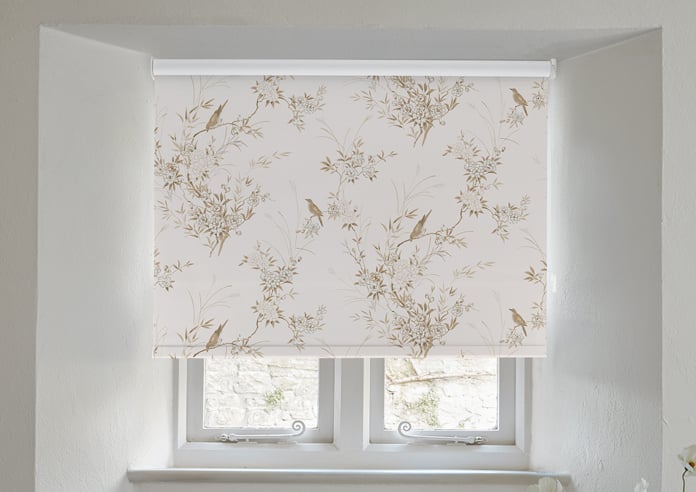 Shabby Chic by Rachel Ashwell Bird Chinoiserie (Blackout), Pink Tan - Twist&Fit Roller Blind - Image 3